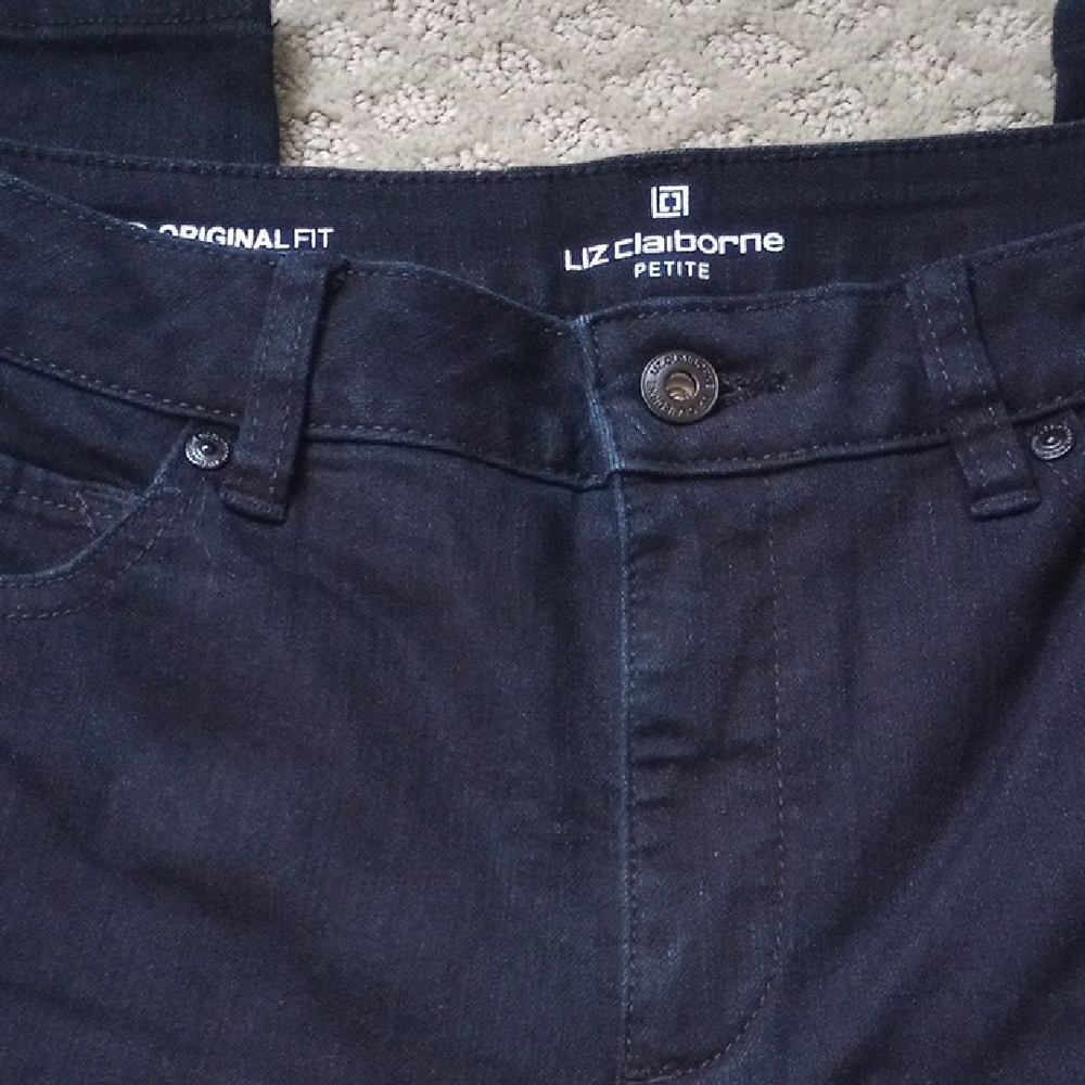 Liz Claiborne Dark Blue Denim Jeans - Picture 7 of 9